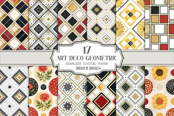 Art Deco Geometric Seamless Pattern