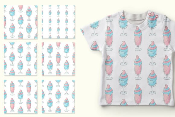 Cute Pattern with Cold Dessert