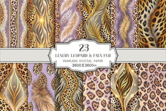 Discover the Elegance of Luxury Leopard Faux Fur Seamless Patterns