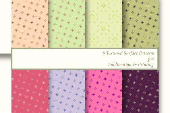 Elevating Design with 8 Vintage Floral Seamless Surface Tiles