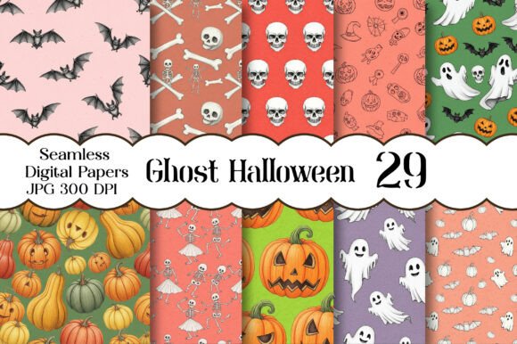 Evaluating Ghost Halloween Digital Paper for Seasonal Projects