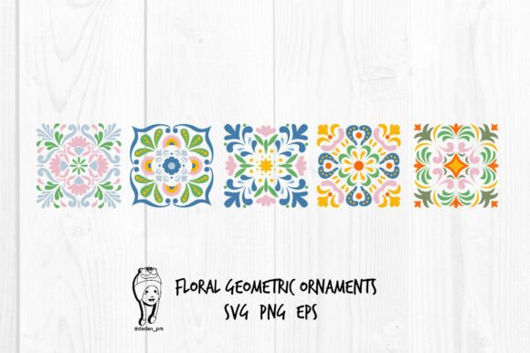 Floral Mandalas and Square Ornaments