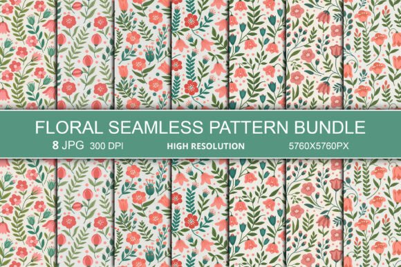 Floral Seamless Pattern Bundle: A Versatile Tool for Creative Workflows