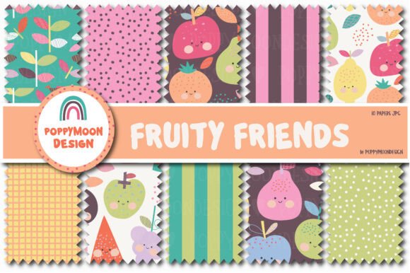Fruity Friends Paper Set: Brighten Your Projects with Sunny Fruit Friends