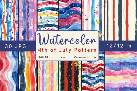 Integrating the Watercolor 4th of July Patriotic Pattern into Your Creative Workflow