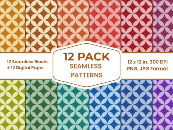 Midcentury Geometric Digital Paper Pack