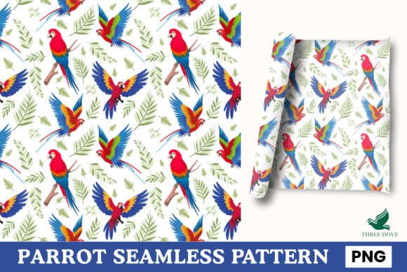 Parrot Seamless Pattern - 04: A Versatile Digital Design for Every Creative Need