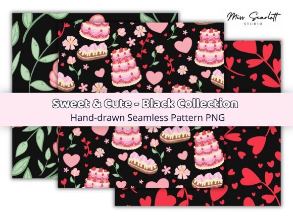 Sweet Cute Black Seamless Collection