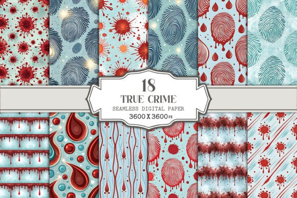 True Crime Seamless Pattern Bundle