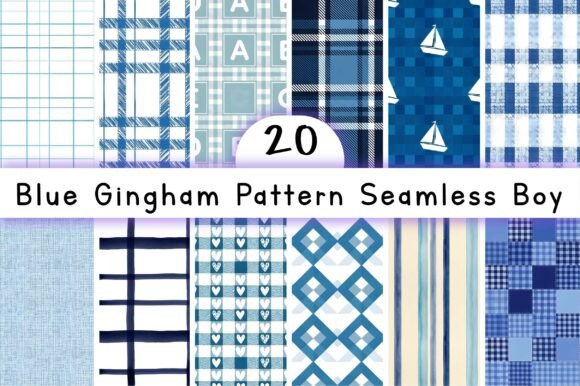 Unlocking Creativity with the Blue Gingham Pattern Seamless Boy Collection