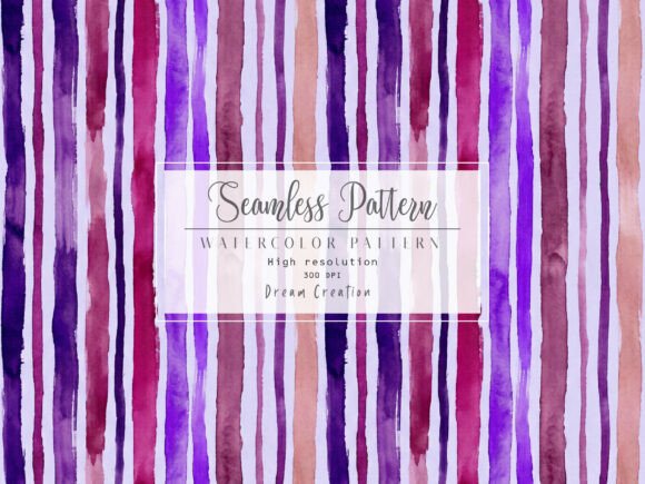 Watercolor Purple Stripe Pattern: A Playful Addition to Creative Projects