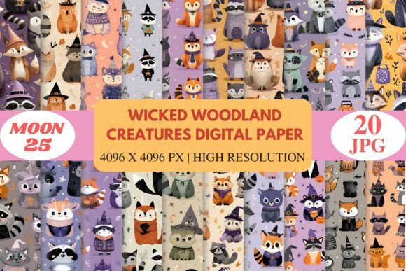 Wicked Woodland Creatures Digital Paper: A Magical Addition to Your Creative Workflow